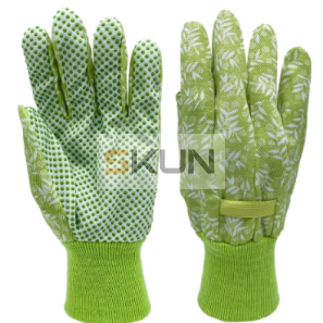 LADIES COTTON PVC DOTS GLOVE 